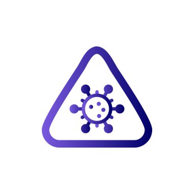 Virüs ikonu vektör illüstrasyonu. Uyarı 