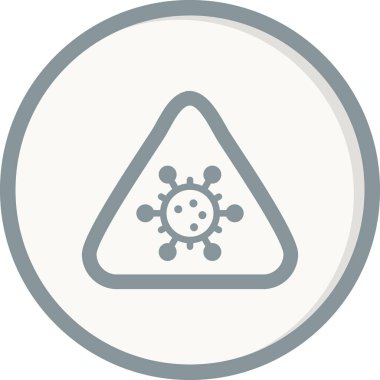 Virüs ikonu vektör illüstrasyonu. Uyarı 