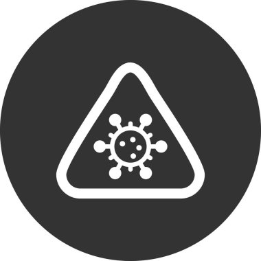 Virüs ikonu vektör illüstrasyonu. Uyarı 