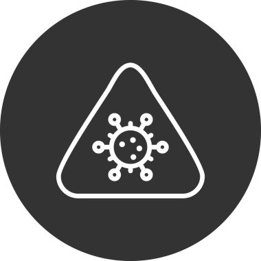Virüs ikonu vektör illüstrasyonu. Uyarı 