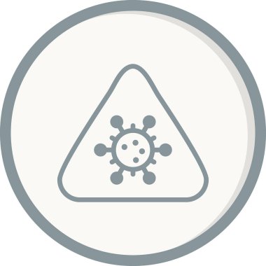 Virüs ikonu vektör illüstrasyonu. Uyarı 