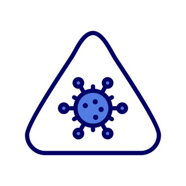 Virüs ikonu vektör illüstrasyonu. Uyarı 