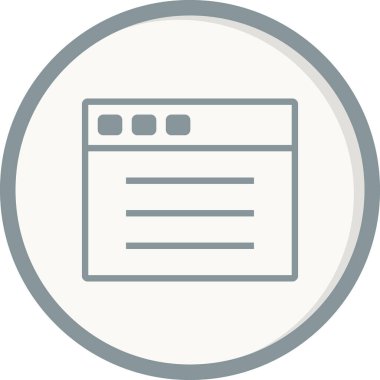 Web sayfası simgesi, basit vektör illüstrasyonu