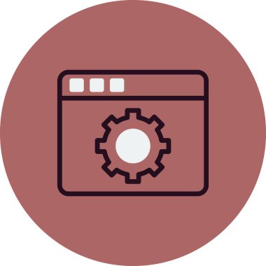 Günümüz ikonunun vektör çizimi. Web Ayarları