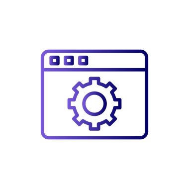 vector illustration of seo modern icon. Web Settings