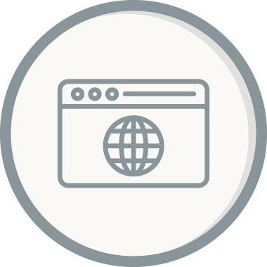 Web sitesi simgesi, vektör illüstrasyon tasarımı 