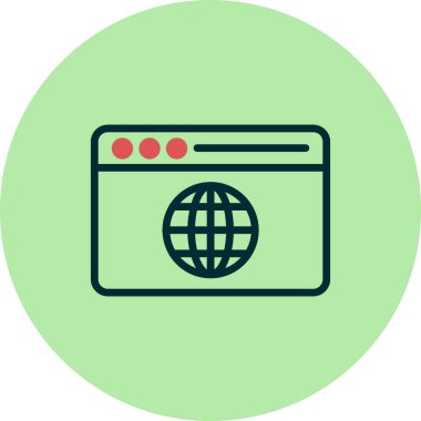 Web sitesi simgesi, vektör illüstrasyon tasarımı 