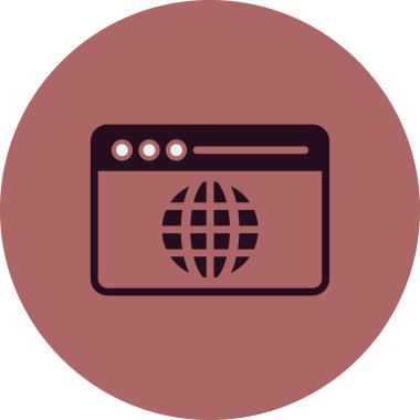 Web sitesi simgesi, vektör illüstrasyon tasarımı 