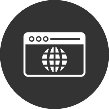 Web sitesi simgesi, vektör illüstrasyon tasarımı 