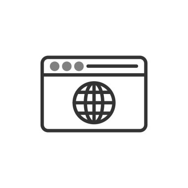 Web sitesi simgesi, vektör illüstrasyon tasarımı 