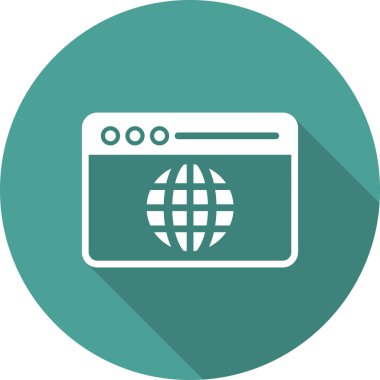 Web sitesi simgesi, vektör illüstrasyon tasarımı 