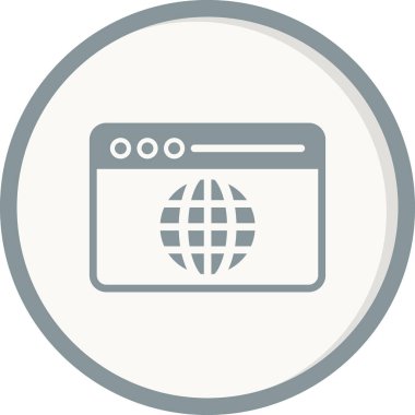 Web sitesi simgesi, vektör illüstrasyon tasarımı 