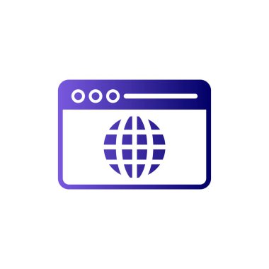 Web sitesi simgesi, vektör illüstrasyon tasarımı 