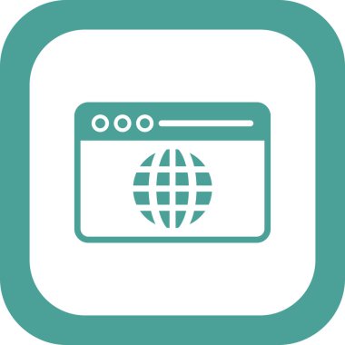 Web sitesi simgesi, vektör illüstrasyon tasarımı 