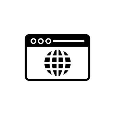 Web sitesi simgesi, vektör illüstrasyon tasarımı 