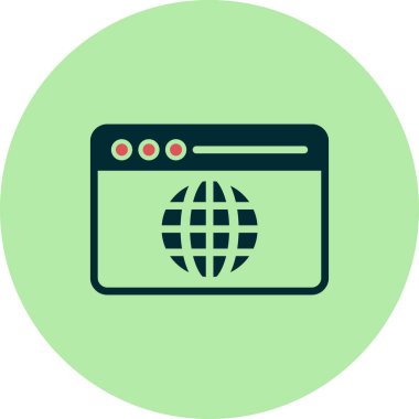 Web sitesi simgesi, vektör illüstrasyon tasarımı 