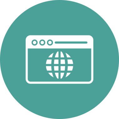 Web sitesi simgesi, vektör illüstrasyon tasarımı 