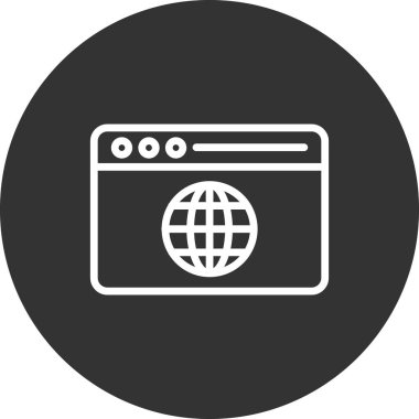 Web sitesi simgesi, vektör illüstrasyon tasarımı 