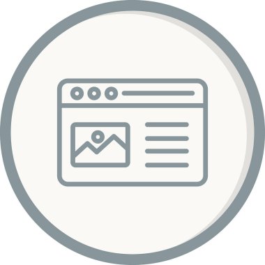 İnternet sitesi. Web simgesi basit bir illüstrasyon. günlük tarayıcı