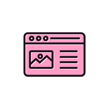 İnternet sitesi. Web simgesi basit bir illüstrasyon. günlük tarayıcı