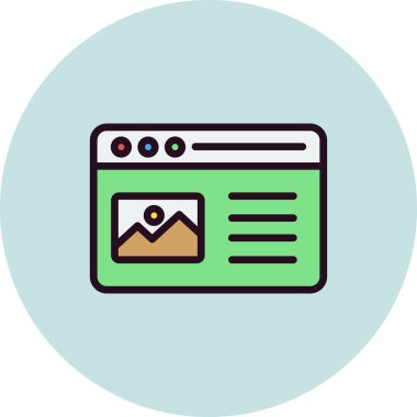 İnternet sitesi. Web simgesi basit bir illüstrasyon. günlük tarayıcı