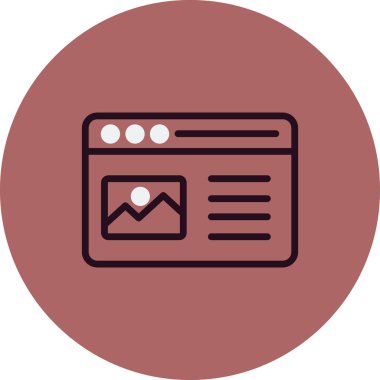 İnternet sitesi. Web simgesi basit bir illüstrasyon. günlük tarayıcı