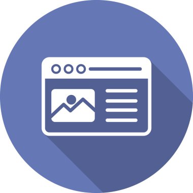 İnternet sitesi. Web simgesi basit bir illüstrasyon. günlük tarayıcı