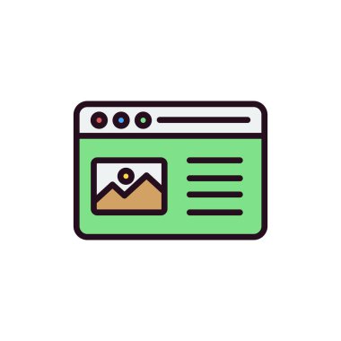 İnternet sitesi. Web simgesi basit bir illüstrasyon. günlük tarayıcı