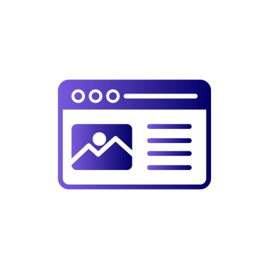 İnternet sitesi. Web simgesi basit bir illüstrasyon. günlük tarayıcı