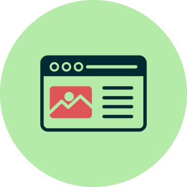 İnternet sitesi. Web simgesi basit bir illüstrasyon. günlük tarayıcı