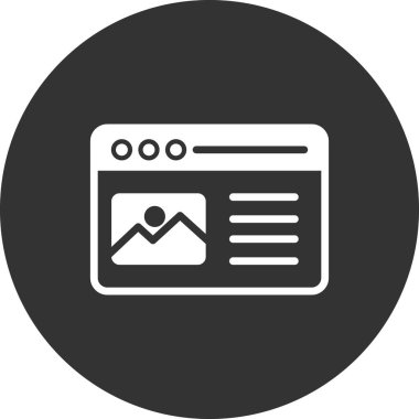 İnternet sitesi. Web simgesi basit bir illüstrasyon. günlük tarayıcı