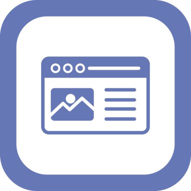 İnternet sitesi. Web simgesi basit bir illüstrasyon. günlük tarayıcı