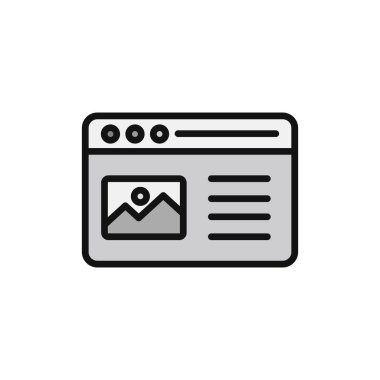 İnternet sitesi. Web simgesi basit bir illüstrasyon. günlük tarayıcı