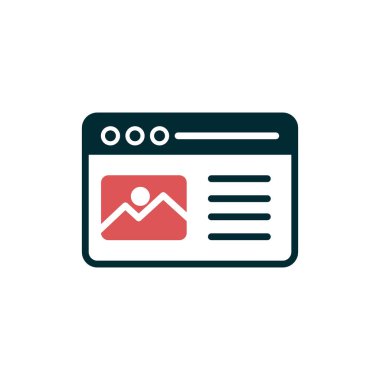 İnternet sitesi. Web simgesi basit bir illüstrasyon. günlük tarayıcı