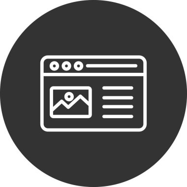 İnternet sitesi. Web simgesi basit bir illüstrasyon. günlük tarayıcı