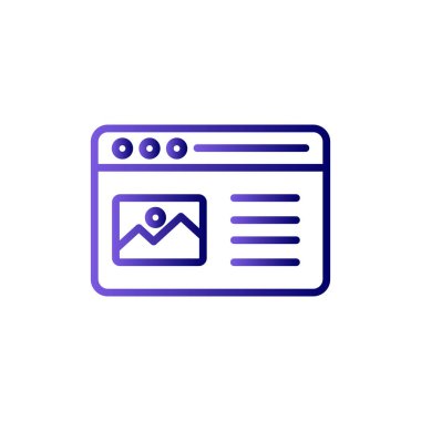 İnternet sitesi. Web simgesi basit bir illüstrasyon. günlük tarayıcı