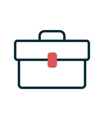 evrak çantası ikonu vektör illüstrasyonu 