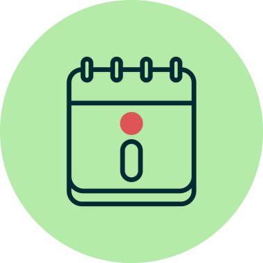 Takvim simgesi vektör çizimi. Bilgi 