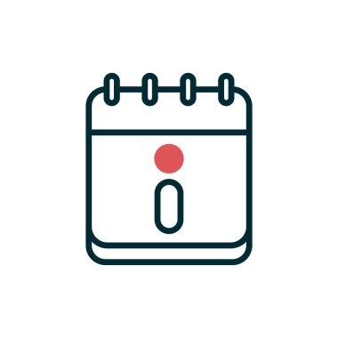 Takvim simgesi vektör çizimi. Bilgi 