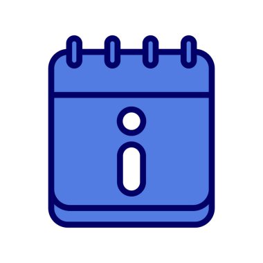 Takvim simgesi vektör çizimi. Bilgi 