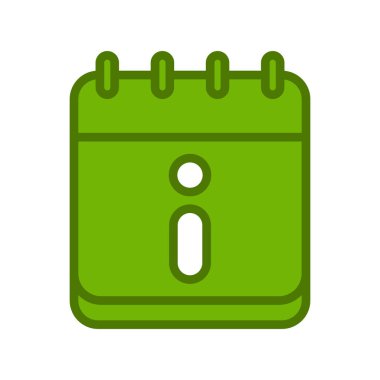Takvim simgesi vektör çizimi. Bilgi 