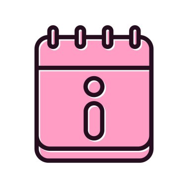 Takvim simgesi vektör çizimi. Bilgi 