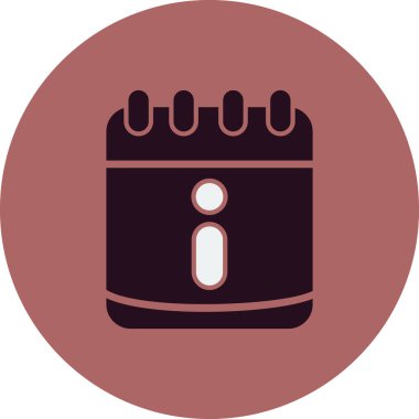 Takvim simgesi vektör çizimi. Bilgi 