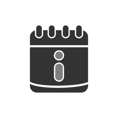 Takvim simgesi vektör çizimi. Bilgi 
