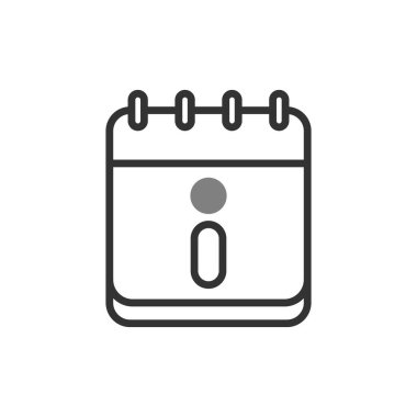 Takvim simgesi vektör çizimi. Bilgi 