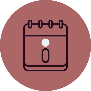 Takvim simgesi vektör çizimi. Bilgi 