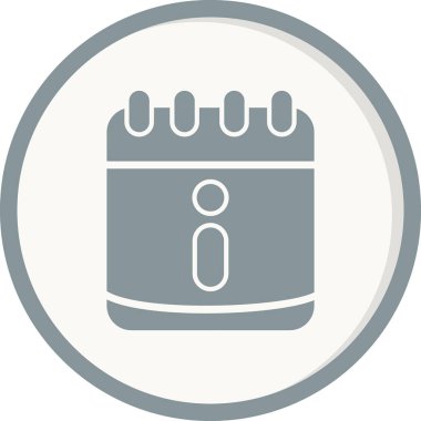 Takvim simgesi vektör çizimi. Bilgi 