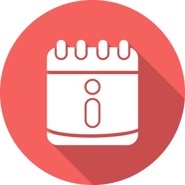 Takvim simgesi vektör çizimi. Bilgi 