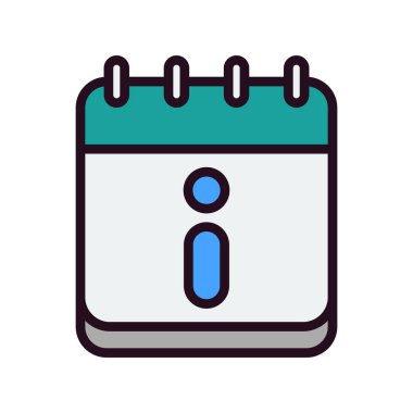 Takvim simgesi vektör çizimi. Bilgi 