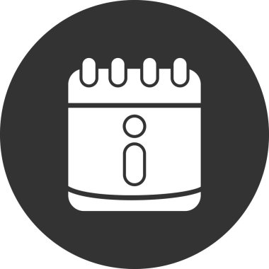 Takvim simgesi vektör çizimi. Bilgi 